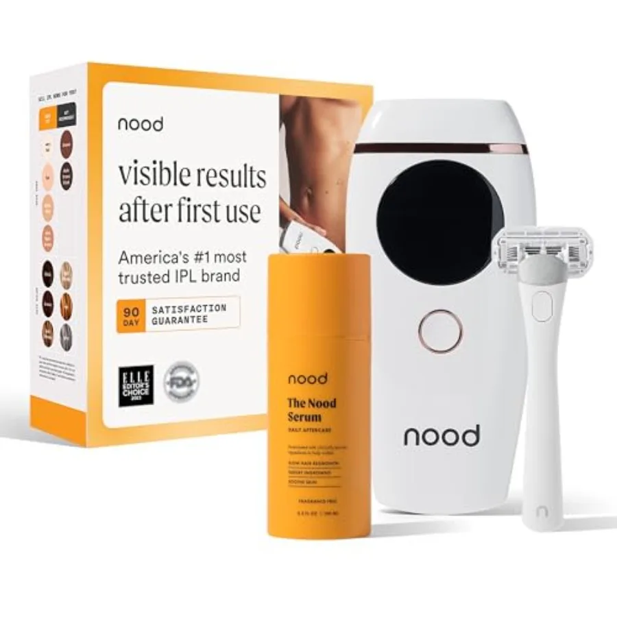 

Лазерный IPL-эпилятор с 5-лезвийными бритвами для использования после депиляции для женщин и мужчин, глянцевый белый – быстрое удаление волос и устранение вросших волосков