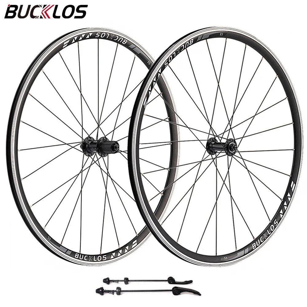 BUCKLOS 700C Wheelset Bicycle Aluminum Alloy Wheelset Road Bike Wheels Front and Rear 700c Bike Wheel 5 Bearing 9*100mm 10*130mm