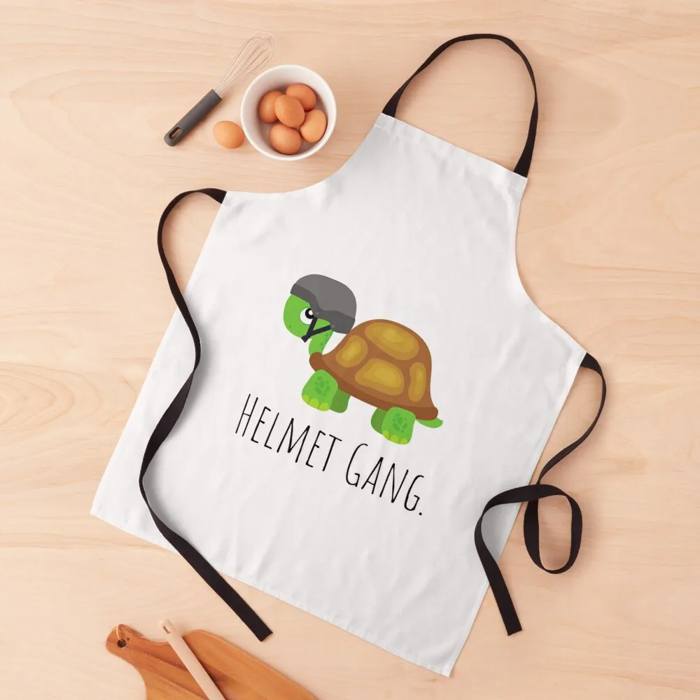 

Helmet Gang Turtle Apron For Cooking Chef Uniform Women Barista Apron