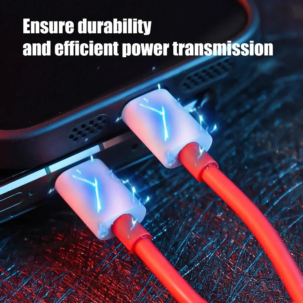 65W 6A PD Super Fast Charging USB C to Type C Cable for OnePlus Ace 12 11 10 Pro 9 8T 7T 6T Warp Dash Charge Data Cord