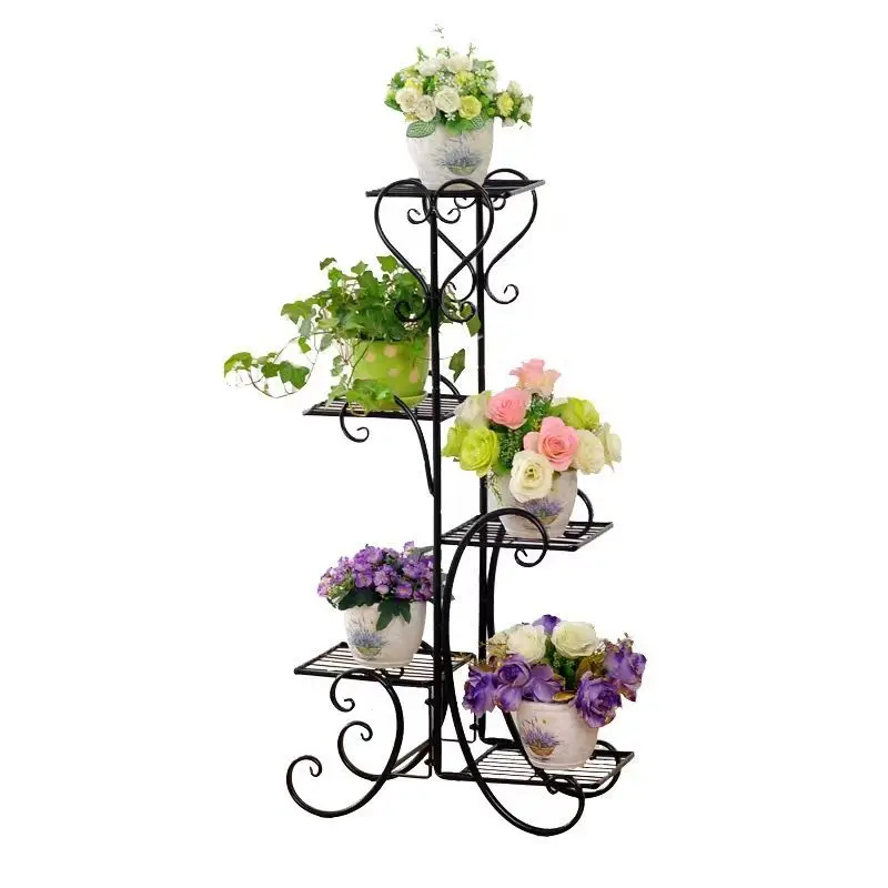 Flower Plant Display Stand Home Garden  Potted Square Flower Metal Shelves Plant Pot Storage Rack Decoration