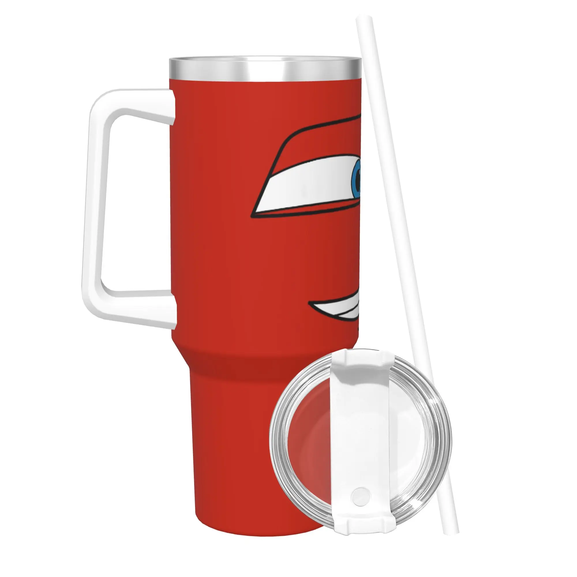 

Stainless Steel Tumbler Lightning McQueen Cars Movie Thermal Mug Insulated Cold and Hot Car Mugs Camping Water Bottle