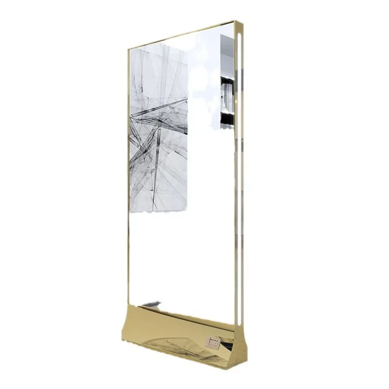 

Hair salon with light perm mirror hair salon Internet celebrity landing single side