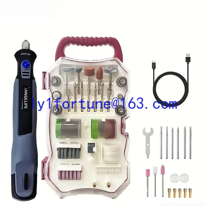 

JANGKLIFE Cordless Mini Grinder 3 Variable Speed Rotary Tool Set with 41 Accessory Kit for DIY with Battery Power