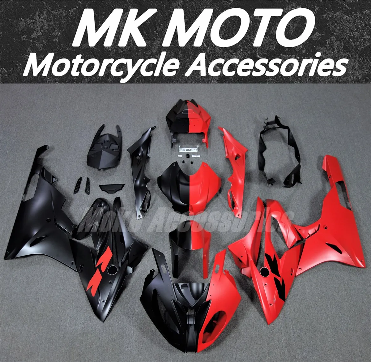 Motorcycle Fairings Kit Fit For S1000rr 2015 2016 Bodywork Set 15 16 High Quality ABS Injection Matte Red Half Black