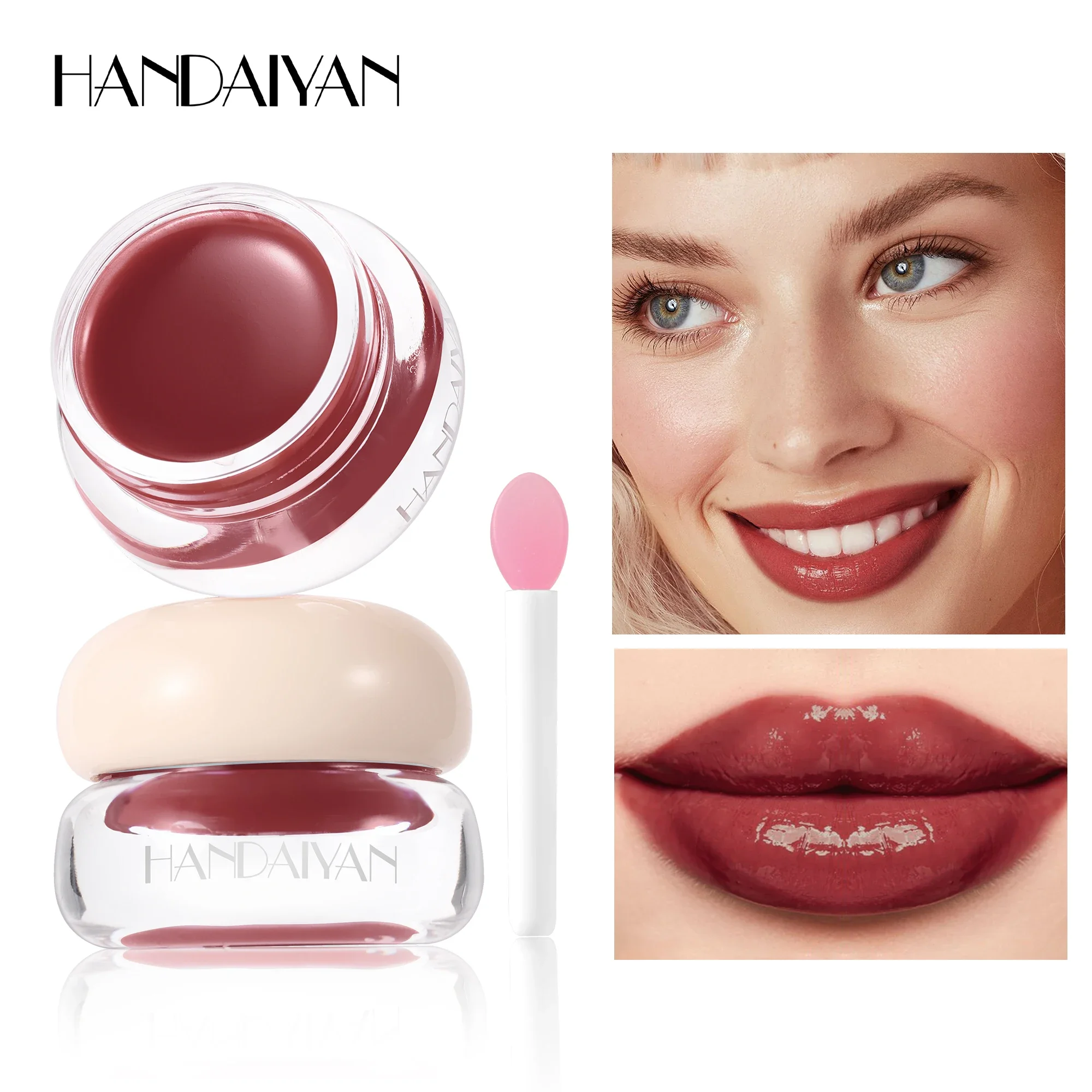 Pearl Mirror Lip Glaze Watery Jelly Tint Long Lasting Moisturizing Nourish Repair Brightens Fades Lipstick Lines Gloss