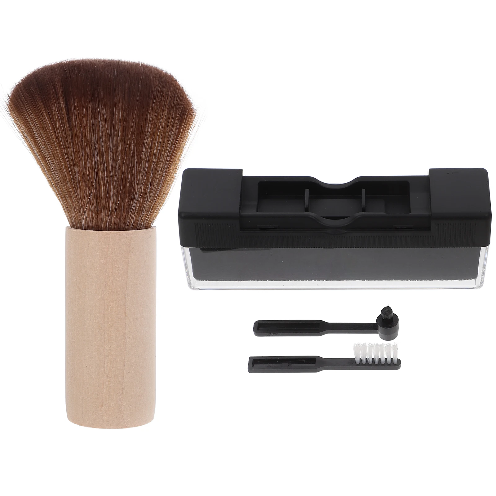 

1 set Vinyl Cleaning Brush Set Anti Static Record Care Kit with Wood Handle for Turntable Maintenance Tools Dust Removal