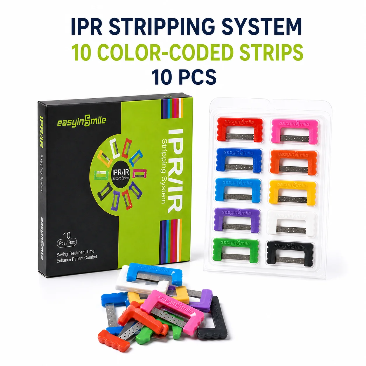 Easyinsmile Dental IPR IR Orthodontic Strips, Serrated Saw Interproximal Enamel Reduction Polish Finishing Strips for Ortho