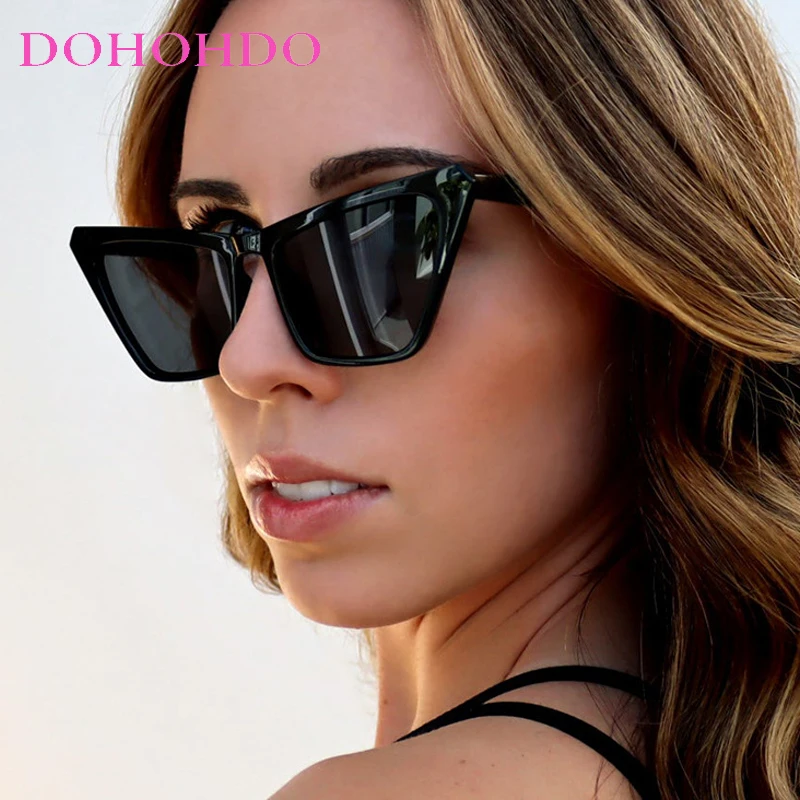 Classic BIG Frame Cat Eye Sunglasses Women Men Vintage Brand Design Outdoor Driving Travel Sun Glasses UV400 Gafas En Tendencia