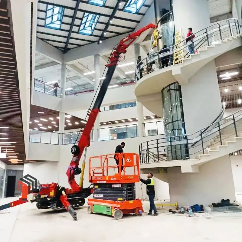 Factory Price Crawler Jib Cranes Self Propelled Compact Spider Crane Foldable Remote Mini Spider Crawler Crane For Sale