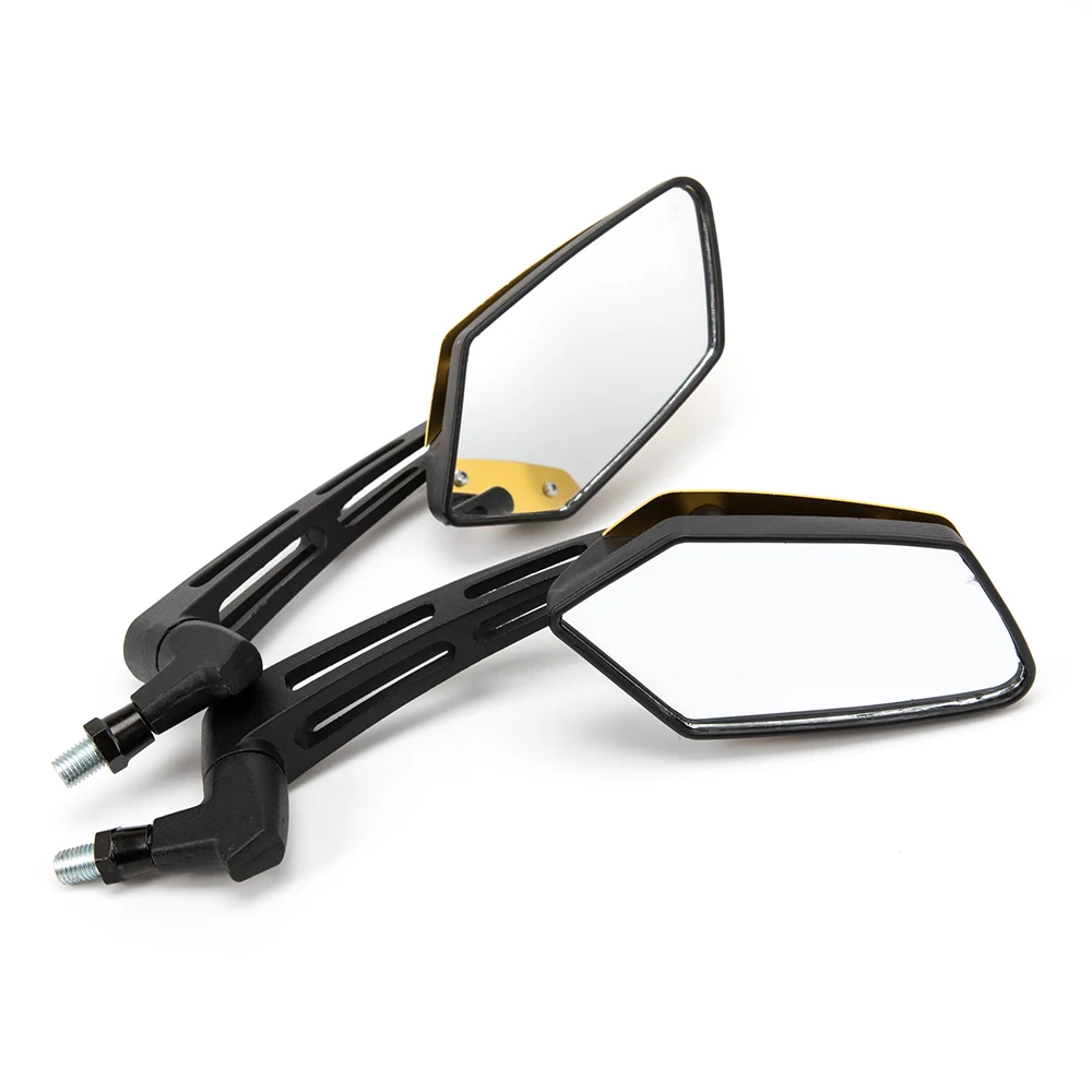 Black Carbon Blue Red Gold Silver Motorcycle Rearview Mirror Scooter E-Bike Rotatable HD Vision Side Mirrors 8mm 10mm