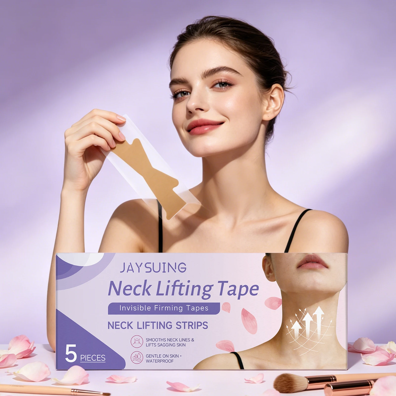 Jaysuing Collagen Neck Mask Reduce Neck Wrinkles Tightening Neck Contour Improve Rough Skin State Brighten Neck Liftng Patches