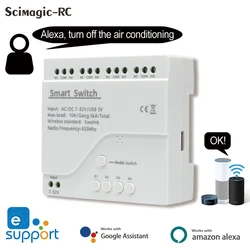 1/2/4CH DC7-32V AC85-250V EWelink WIFI Switch Smart Receiver ON Off APP Remote Control Switch Dry Contact Switch