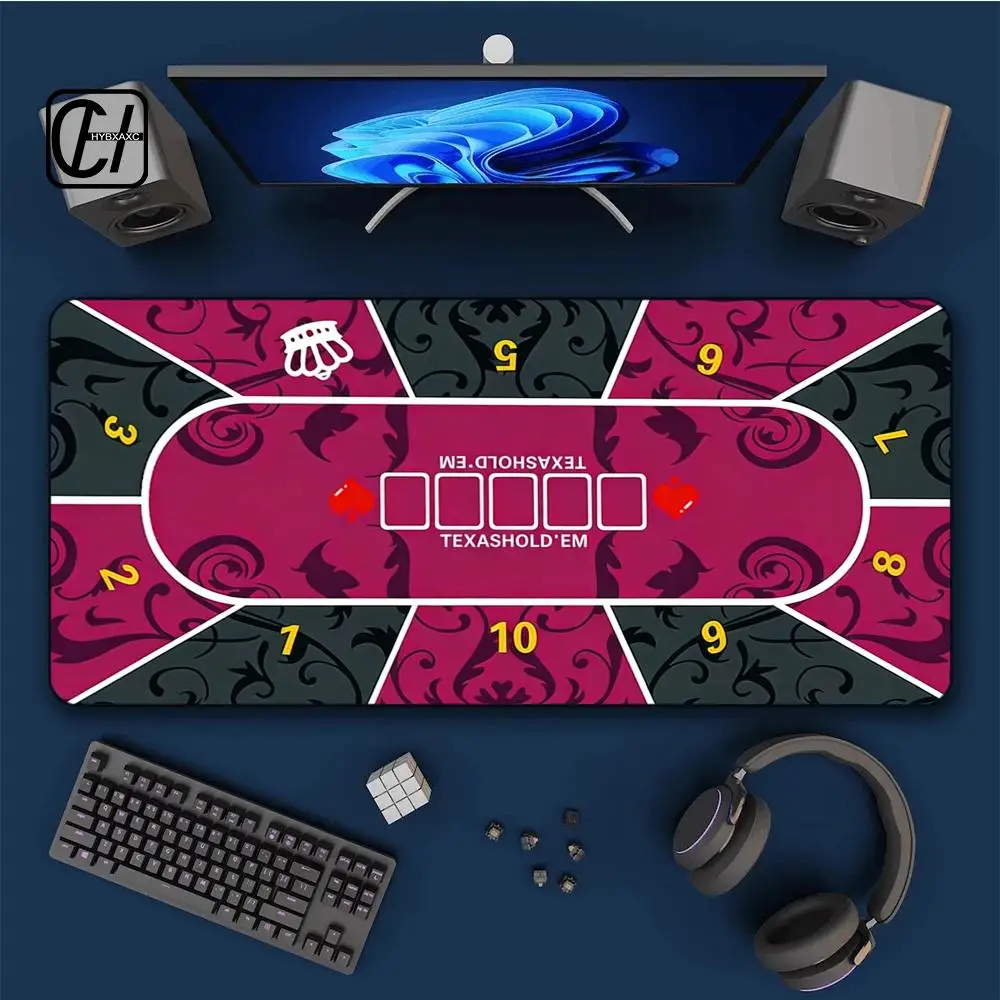 XAXC Texas Poker Mat Thick Rubber Tablecloth Nonslip Game Layout Mat Tabletop Holdem Mats For Home Entertainment Board Game Room