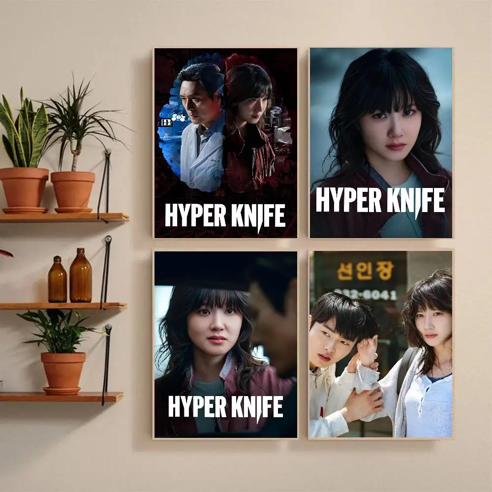 2025 Korean drama H-Hyper Knife Poster Self-adhesive Art Waterproof Paper Sticker Coffee House Bar Room Wall Decor