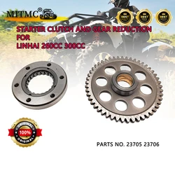 STARTER CLUTCH And GEAR REDUCTION  For Linhai  260cc 300cc QUAD GO KART Engine Starter Clutch Overrunning One Way  23706 23705