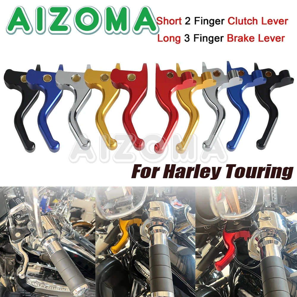 2 Finger Clutch Lever 3 Finger Brake Lever For Harley Touring Street Glide FLHX FLHXI Special FLHXS CVO FLHXSE 2014 2015 2016