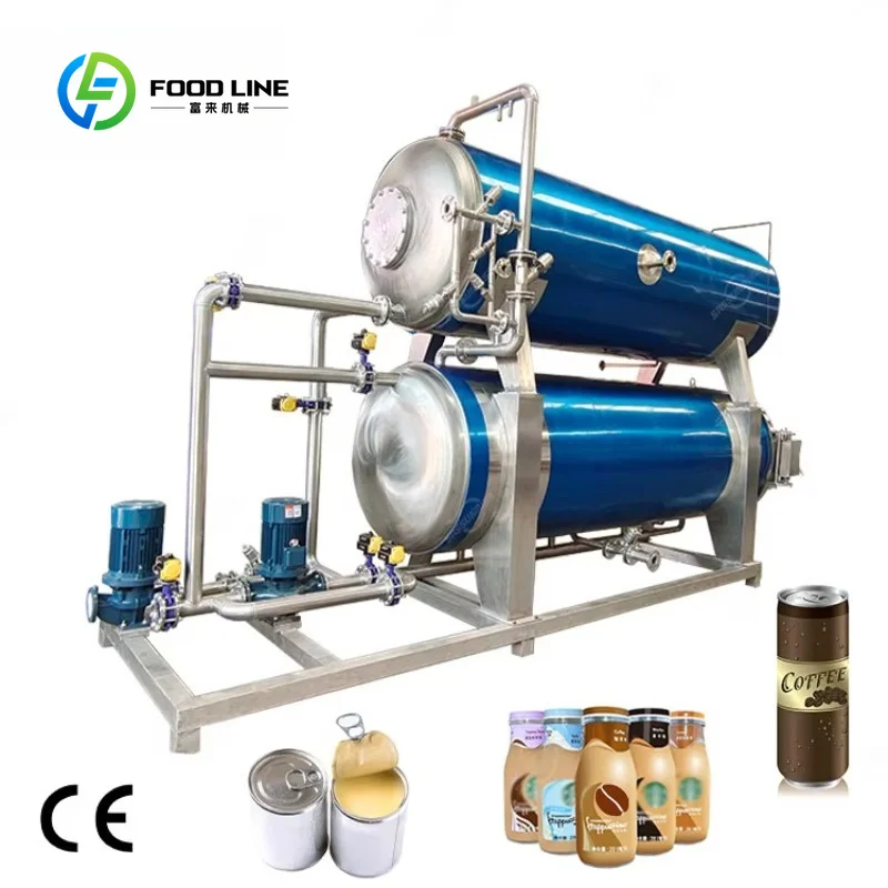 Electric Steam Water Bath Spray Retort Pot, Custom Industrial Autoclave for Sterilizing Food Bags, Jars, Glass Bottles & Cans
