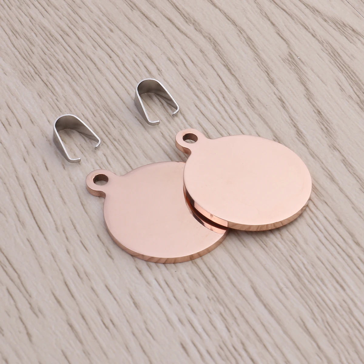 

2pcs Blank ID Tags Wear-resistant Dog Blank Pet Tags Labels for Puppy Identification Anti-rust Durable Pet Supplies