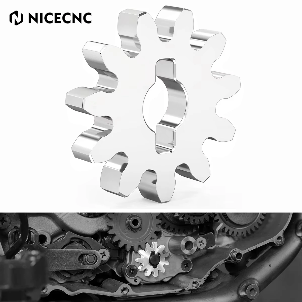 NICECNC For 2000-2024 Suzuki DR-Z400 Engine Oil Pump 11 Teeth Gear Kit DR-Z400E DR-Z400S DRZ400SM DR-Z400 E S SM 16331-29F01