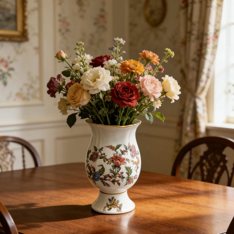 American-style light luxury ceramic vase for flower arrangement, high-end home decor for living room