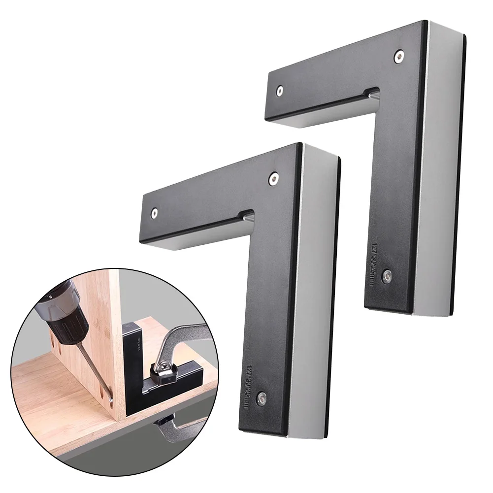 

90 Degree Right Angle Clamp Positioning Square Aluminum Alloy Woodworking Block Hand Tools Parts Power Tool Accessories