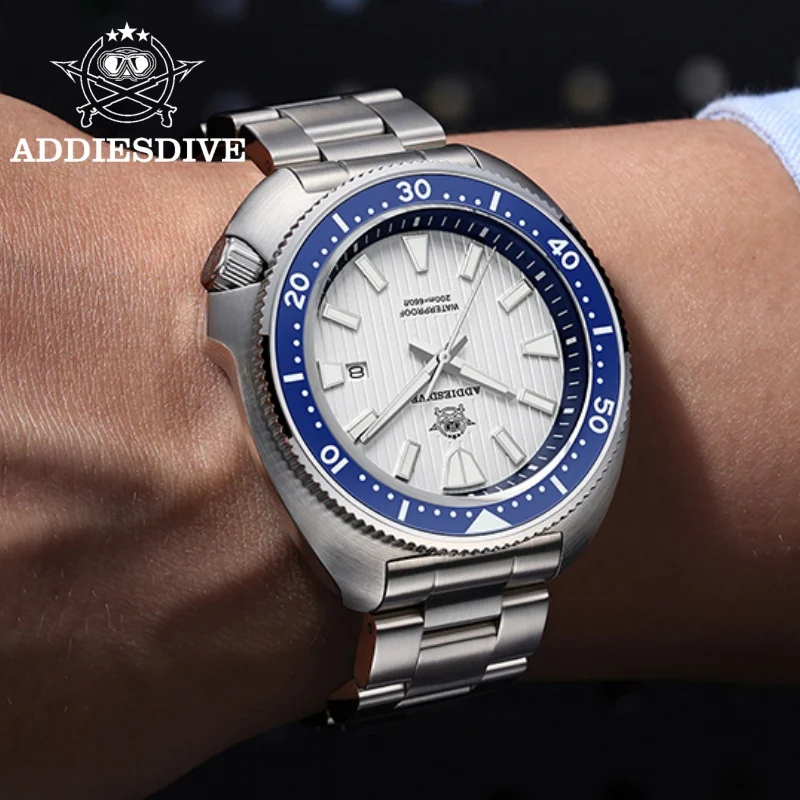 

ADDIESDIVE AD2507 Sapphire Glass Men‘s Watch 20Bar Waterproof Window Display Reloj Hombre BGW9 Super Luminous Quartz Watch