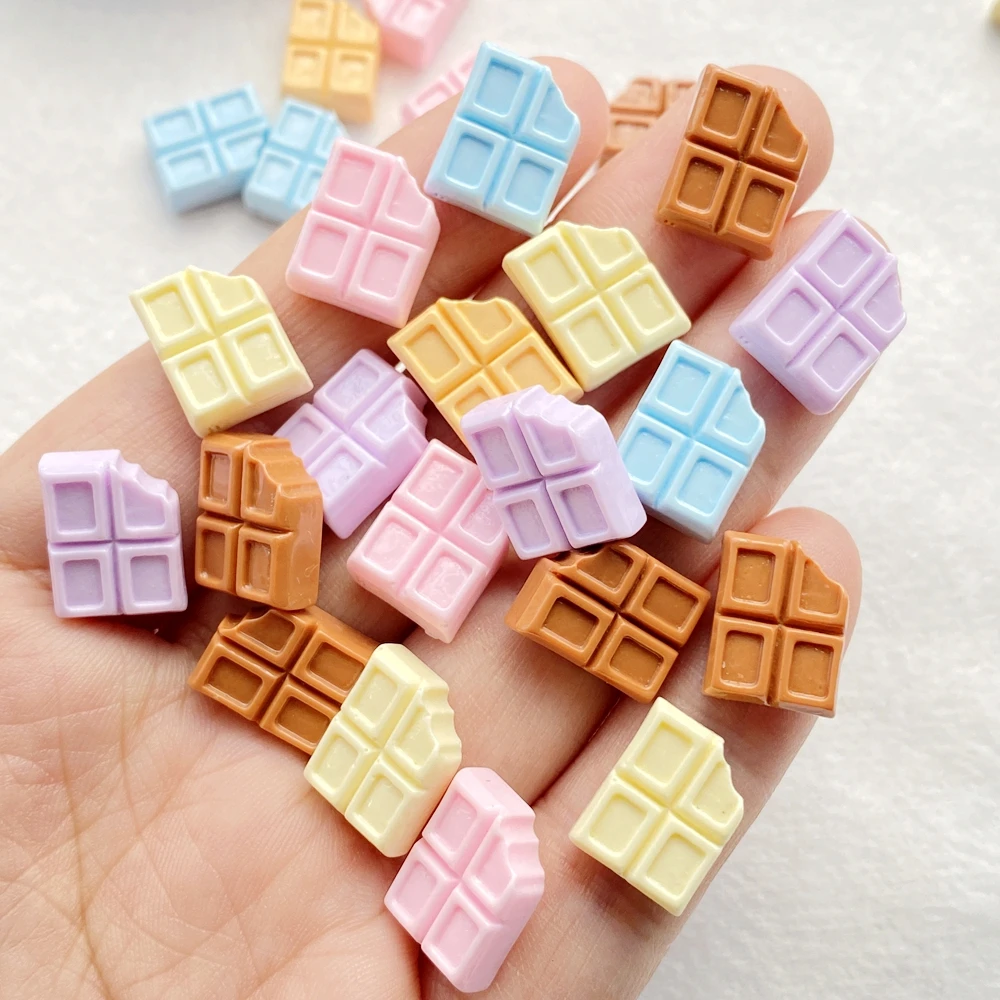 30Pcs New Cute Cartoon Chocolate Resin Scrapbook Diy Jewelry Hairpin Phone Case Accessories