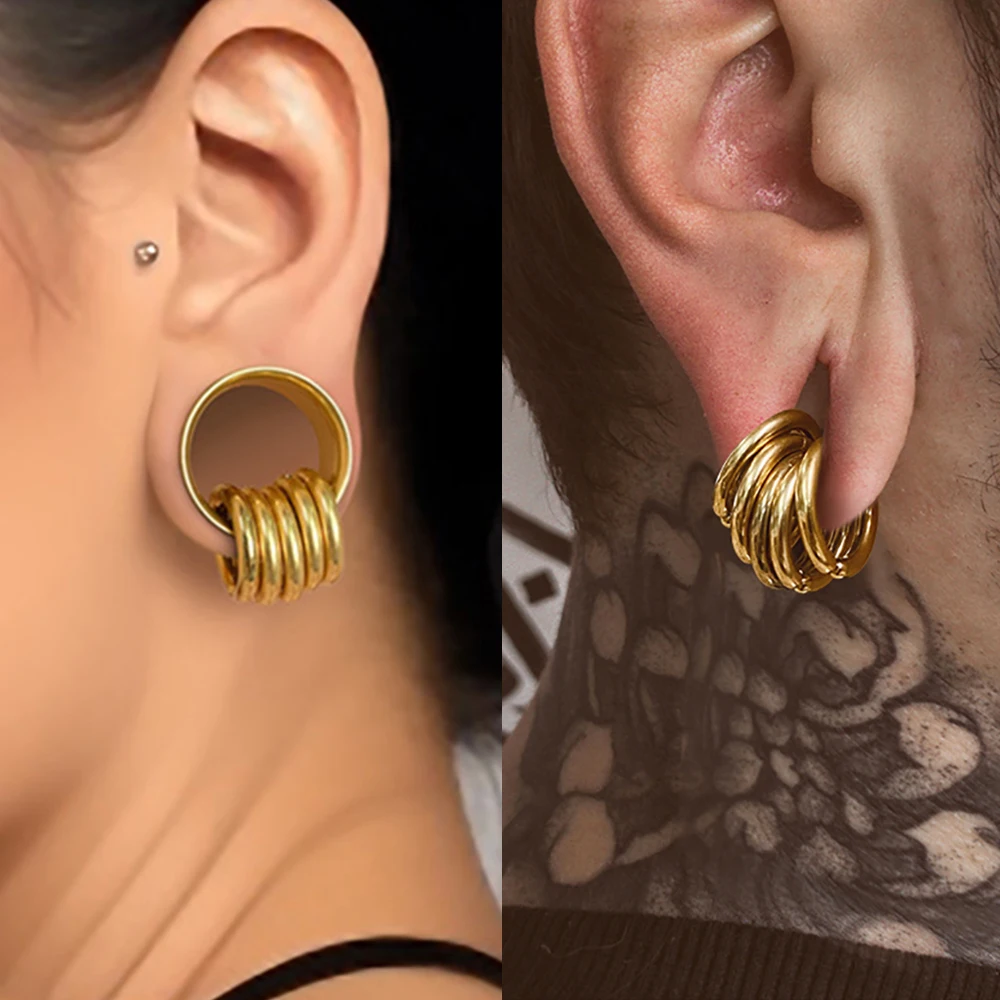 Twolobes Ear Cuff 316 Stainless Steel Ear Clip Earrings Fake Cartilage Piercing Women Men Jewelry Hypoallergenic — zdjęcie 3