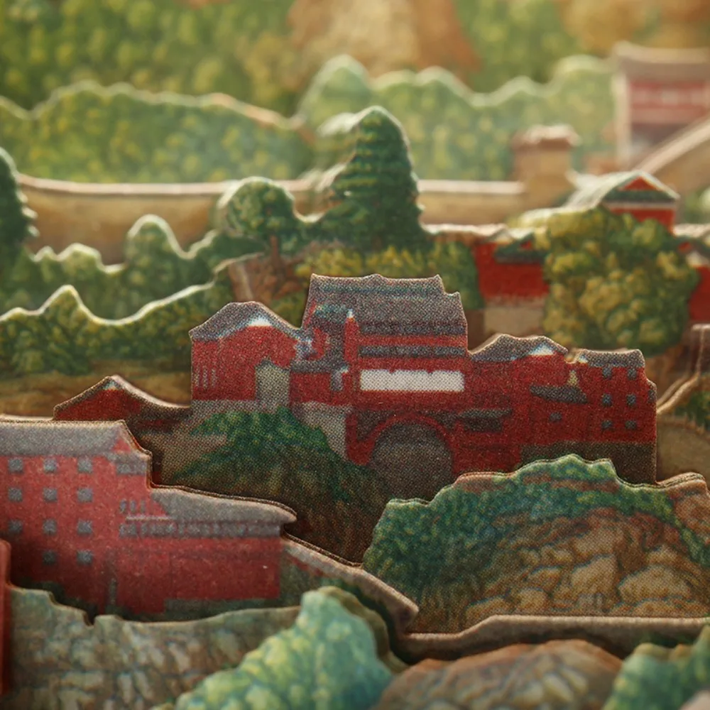 Wudang Kang Themed 3D Stereo Layered Paper Carving Notebook Exquisite Handcrafted Art Craft Decorative Style Creation