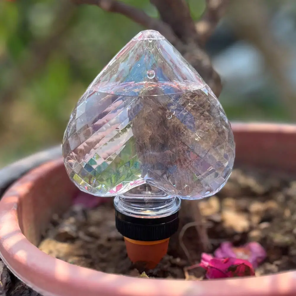 Decorative Heart Shaped Plant Drip Irrigation Device Spotlight Texture Self Watering Spike For Succulent Pots