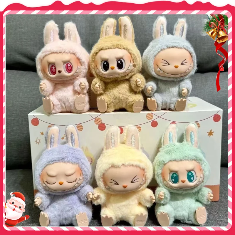 High Quality1:1 Macaron 2nd The Monsters Labubu Sitting Party Vinyl Plush Blind Box Decorative Surprise Box Doll Collection Gift