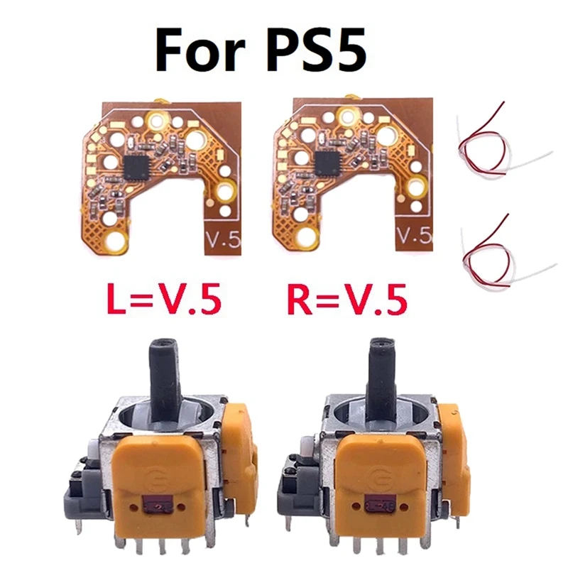 2PCS Hall Joystick+Calibration Board For PS5 Gamepad Hall Effect & Hall Joystick Center/Outer Ring Calibration