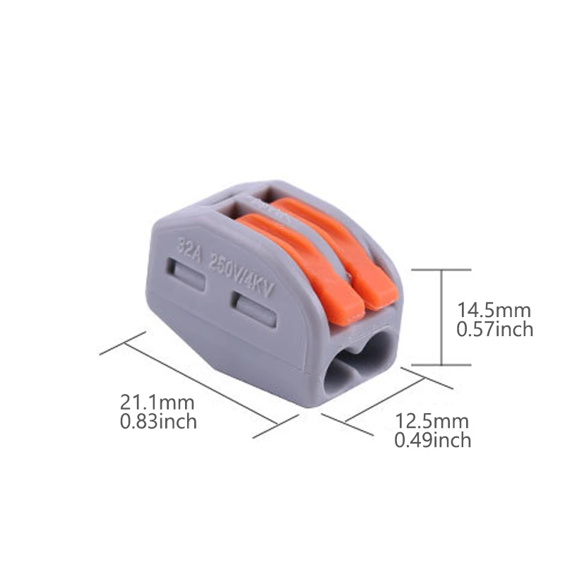 30/100 Stuks Draad Connector Elektrische Strip Connectors Mini Kooi Lente Universele Compacte Snelle Bedrading Geleiders Push-In Terminal