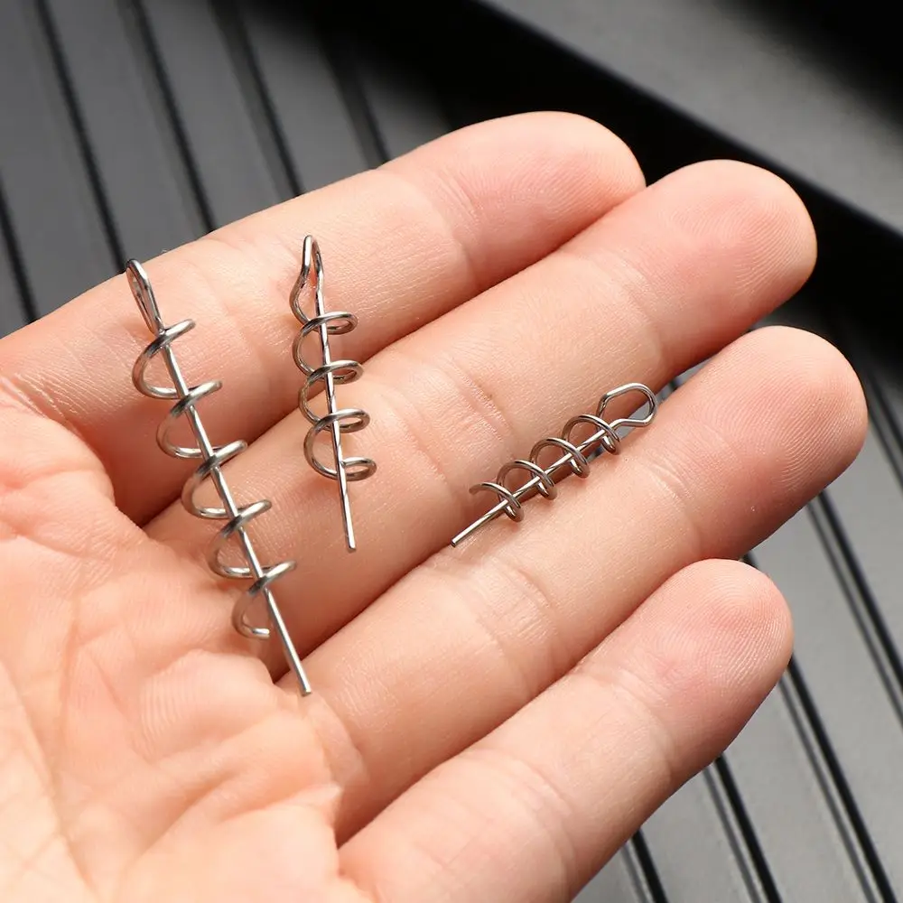 100pcs Soft Lure Baits Flat Head Lock Needle Spot Road Sub Spring Lock Needle Micro Object Lock Needle Fishing Gear Supplies