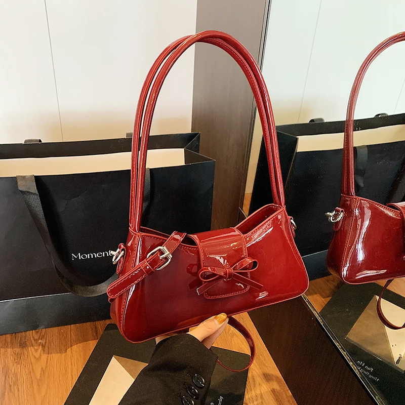 

Women's Shoulder Bag Solid Color Popular Small Bag Trend Summer 2025 New Trendy Crossbody Bag Texture Shoulder Underarm Bag