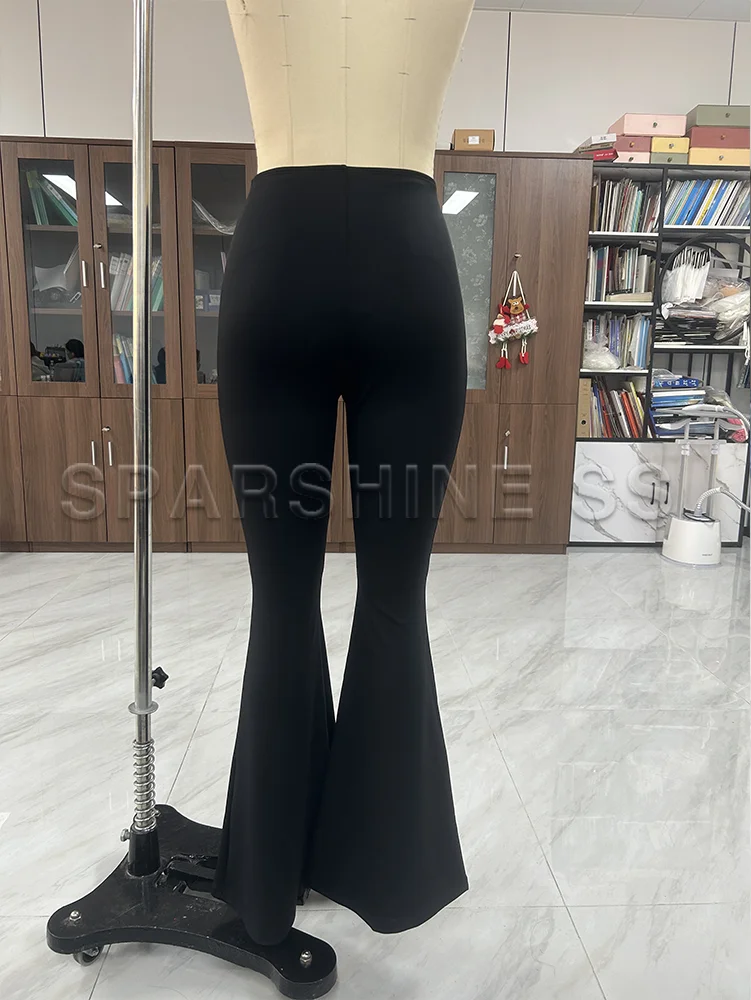 Damen High-Waist Flare-Yogahose mit Bauchkontrolle, Dehnbare Bootcut-Leggings für Workout, Yoga & Freizeitkleidung – Detail 13
