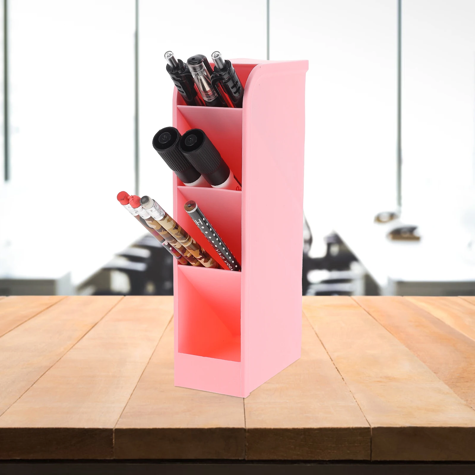 

Organizers Pen Holder Holders Storage Container Pencil Accessories Elevated Pink Plastic Desk