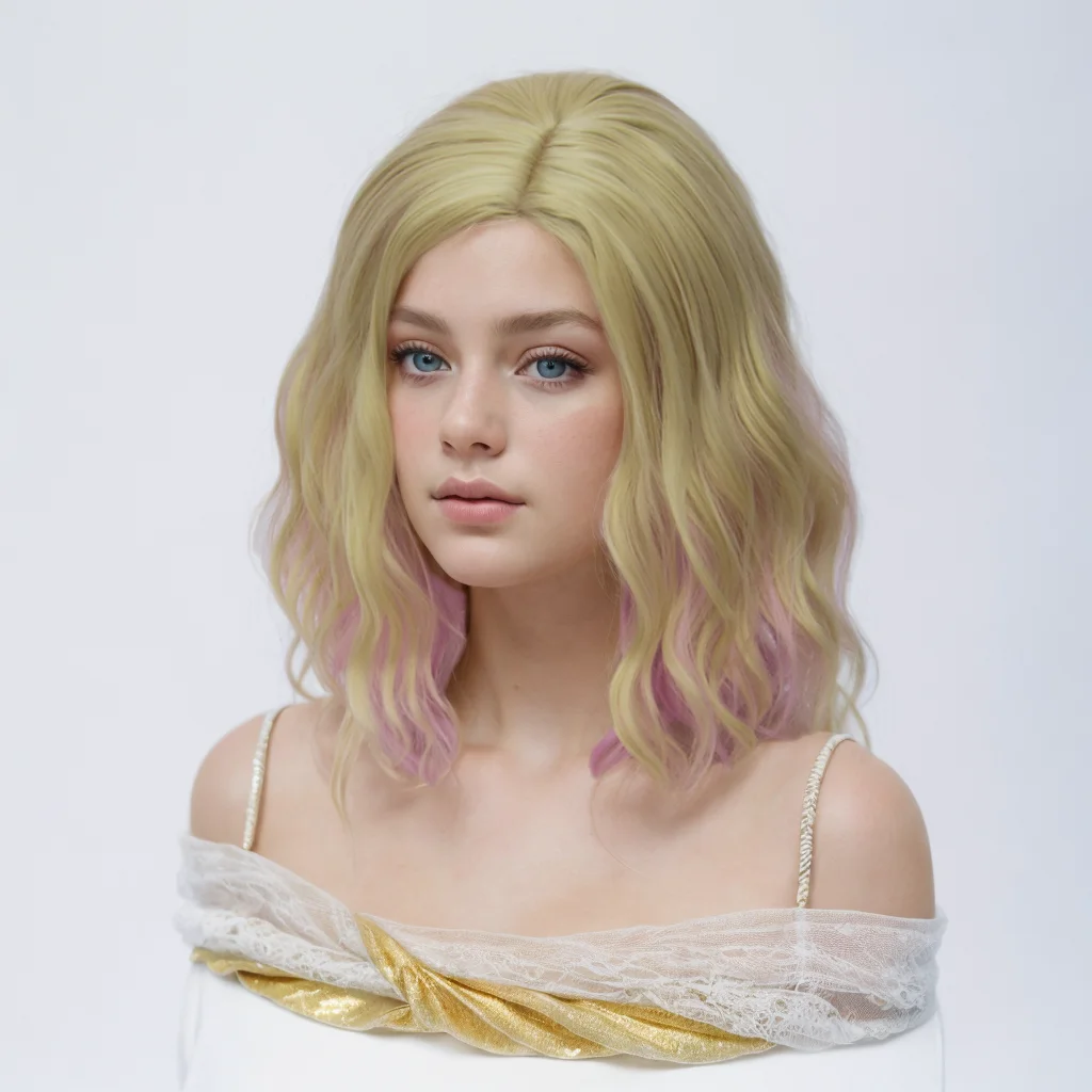 MSIWIGS Woman Purple 22 colors Cosplay Wig Short Wavy Synthetic Heat Resistant Hair Pink Blonde Ombre Cos Wig