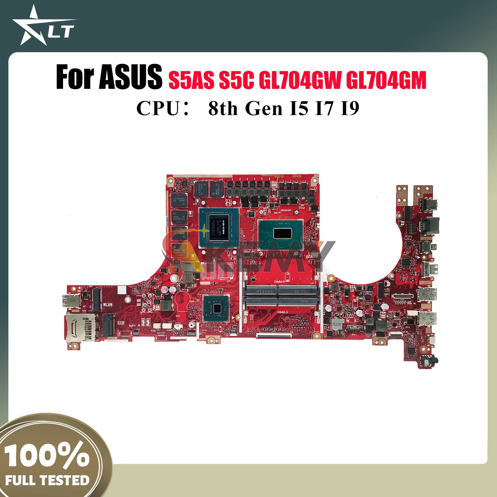 

GL504GV Laptop Motherboard For ASUS ROG Strix S5C GL704GM GL704GV S5AS GL504G GL704GS GL704GW Mainboard W/ I5 I7 I9 CPU tests OK