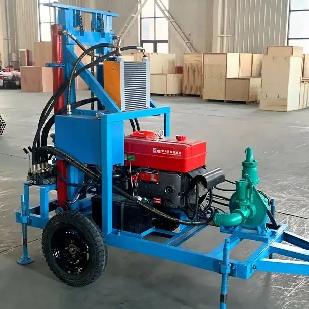 

Передвижная буровая установка для водяных скважин на заказ, гидравлическая буровая машина высокой точности, 28 л.с., 35 л.с., глубина бурения 150-180 м