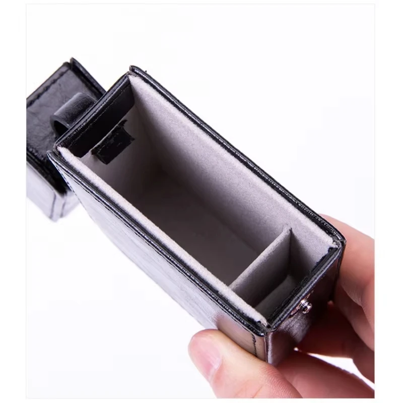 

Pocket leather cigarette case lighter bag box storage organizer smoking tools accessories waterproof cigar man birthday gift