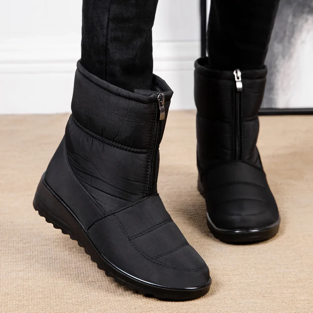 Neue Winter Stiefel für Frauen Wasserdicht Nicht Slip Schnee Stiefel Weibliche Komfort Licht Zipper Plattform Stiefeletten Frauen Botas Mujer