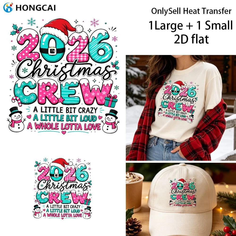 2Pcs 2026 Family Xmas HTV, Snowman Family Iron-on for Holiday Tees, Machine/Hand Wash No Bleed, Soft Touch Easy Press