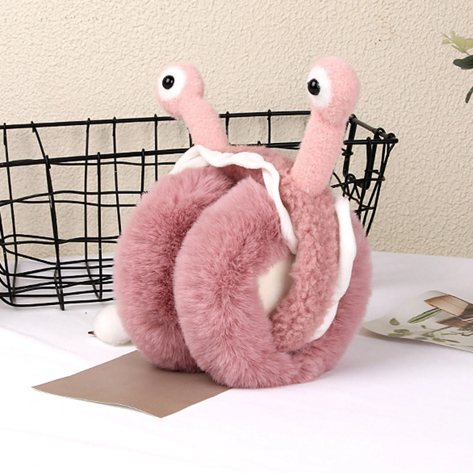 Foldable Ear Warmer Earmuffs Frog Animal Design Faux Furry Headband Earwarmer for Women and Teen Girls