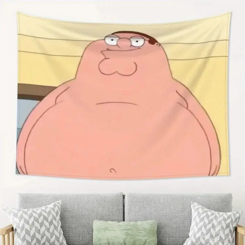 The Latest Peter Griffin Cartoon Character Tapestry Wall Hanging Home Decoration, Suitable for Bedrooms and Living Rooms.