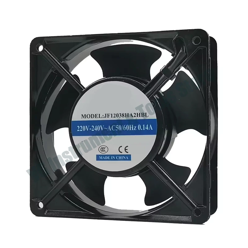 New For JiaFeng Small axial fan exhaust fan ball bearing 220V-240V 50/60Hz 120x120x38mm JF12038HA2HBL AC220V 0.14A cooling fan