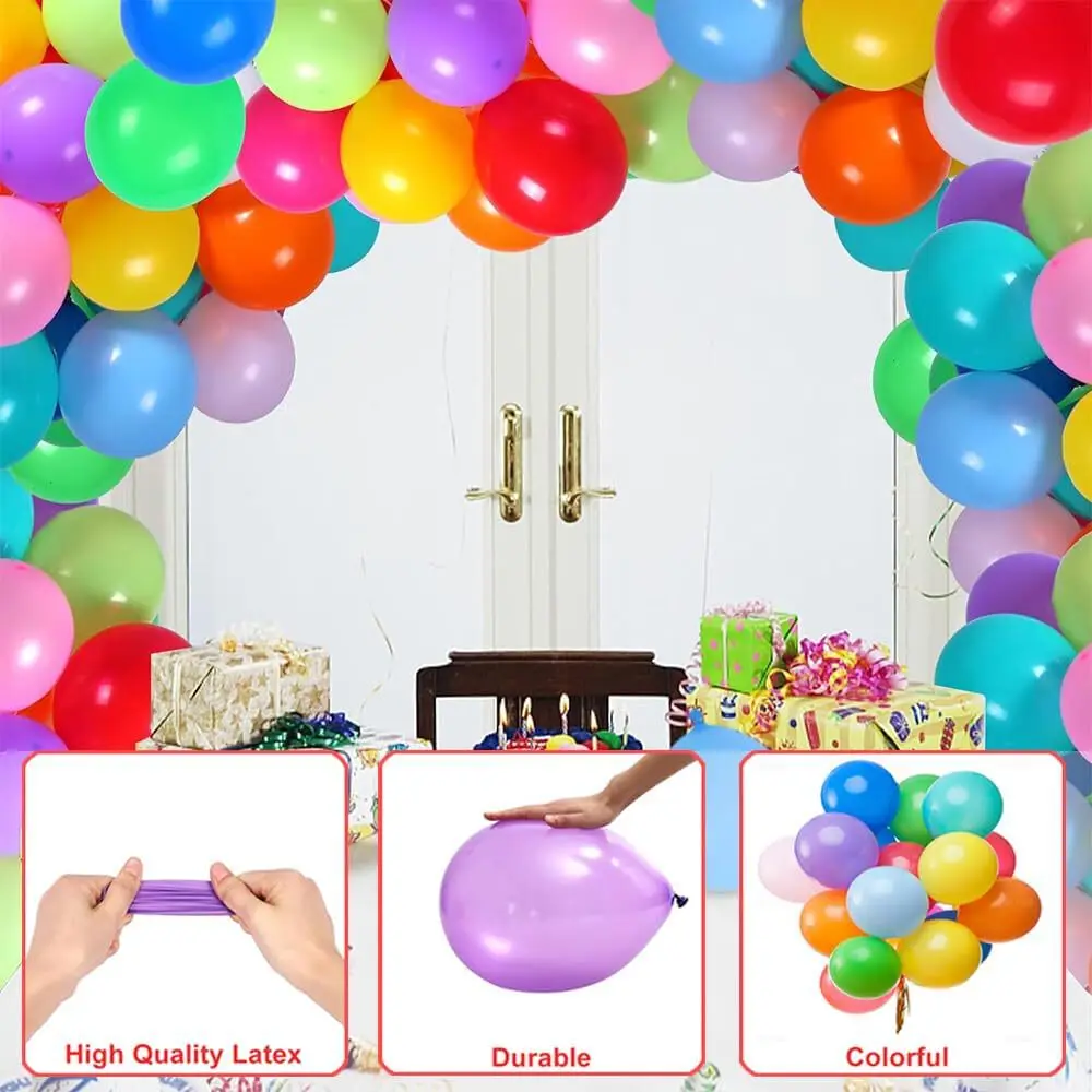 5/10/12 inch 10/20/30pcs matte and macaron multi-color latex balloon set, suitable for weddings, birthdays, theme parties