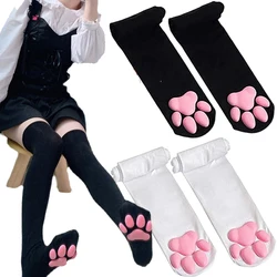 Bas tridimensionnels patte de chat pour filles, collants pour coussinets de viande de chat, chaussettes au genou Anime, collants sexy Lolita, 1 paire