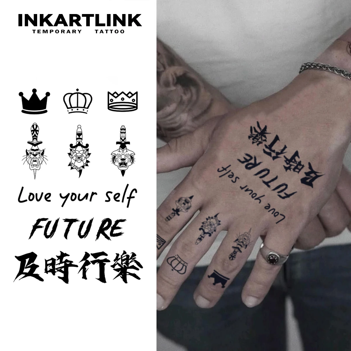 

Trendy finger temporary tattoo sticker, waterproof magic tattoo, lasts to 15 days fake tattoo, semi permanent tattoo